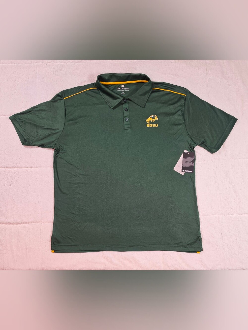 Colosseum Green Polo with Yellow NDSU Logo(ST1-23)
